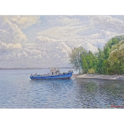 Пейзаж с катером